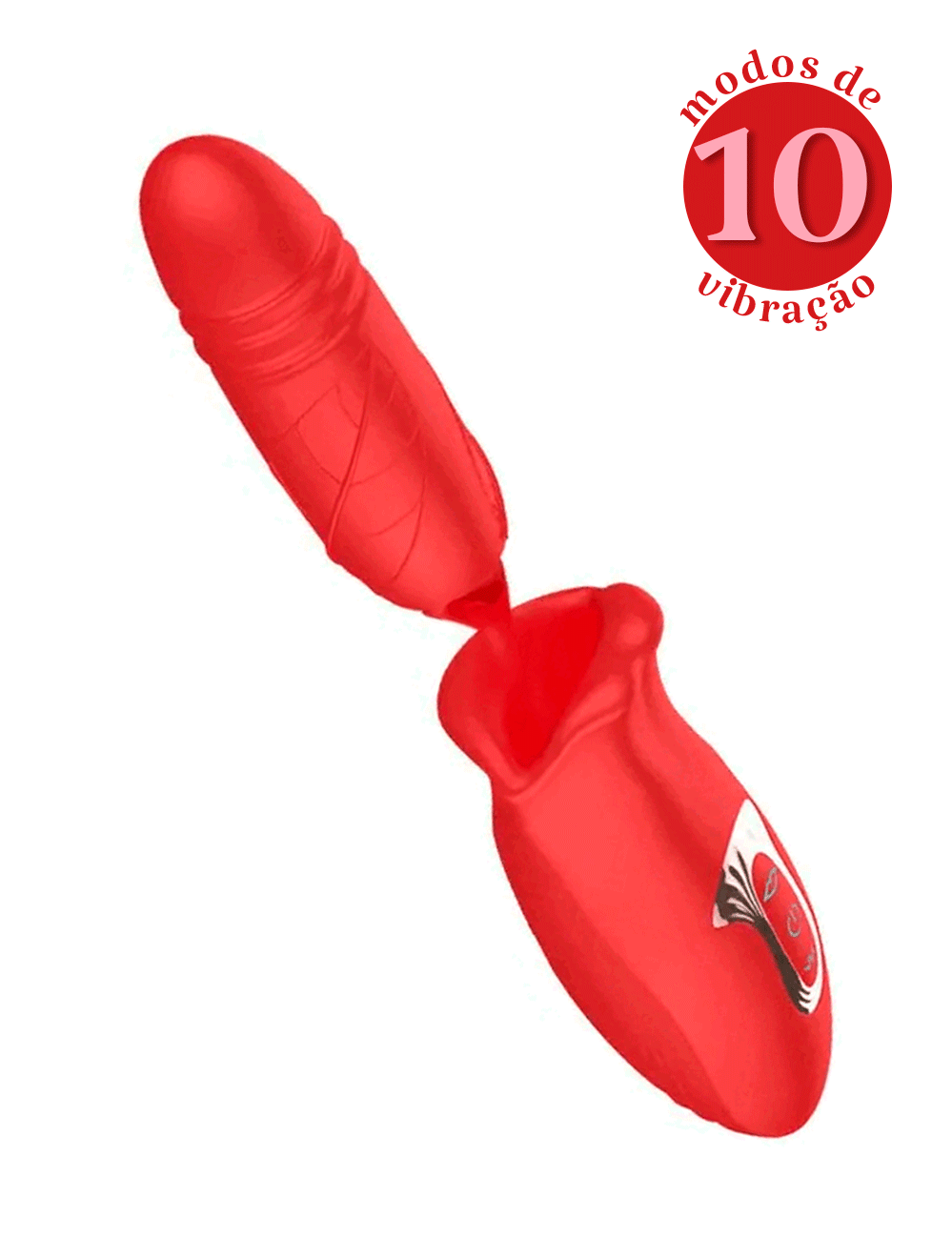 Vibrador Boca com Penetração Vai e Vem