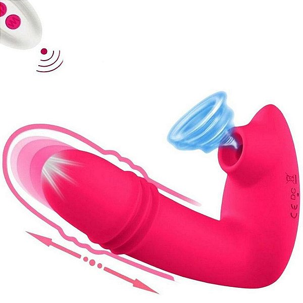 Sugador de Clitóris Vibratório com Vai e Vem e Controle - 2 Cores