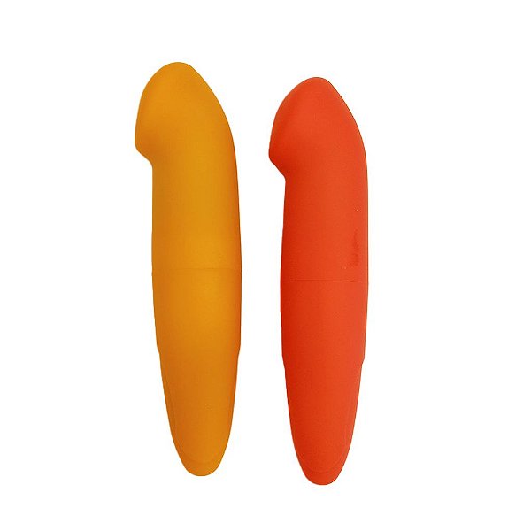 (LB1018) Vibrador Ponto G Aveludado com Ponta Achatada - 2 Cores