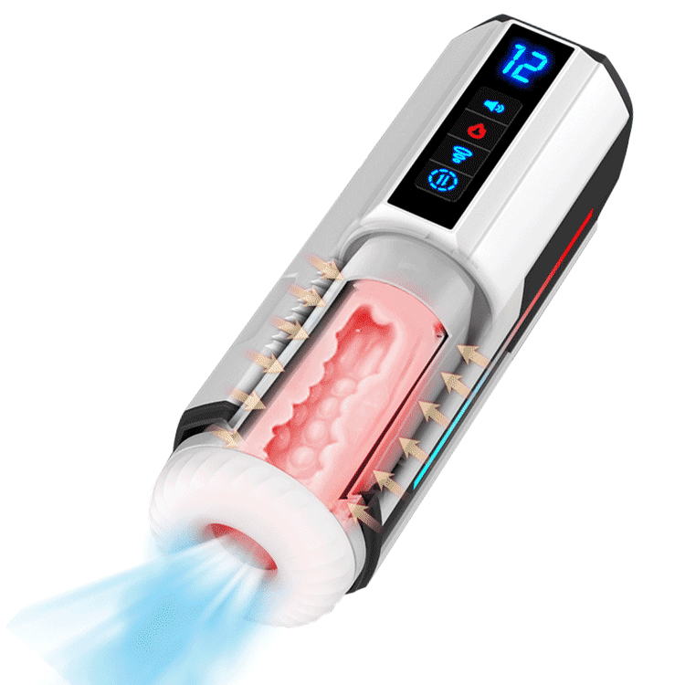 Massageador Masculino Sugador com Aquecimento e Sobe e Desce