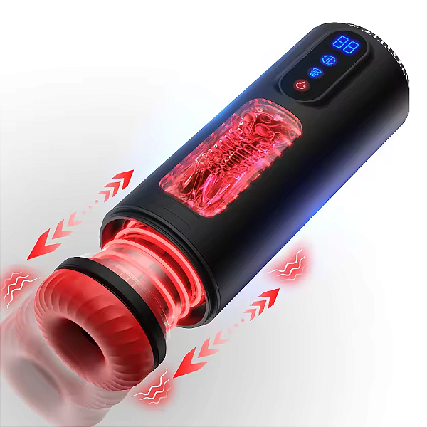 Massageador Masculino Pulsador com Aquecimento e Led