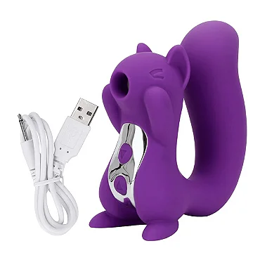 Vibrador Esquilo com Sugador e Rabo Penetrável