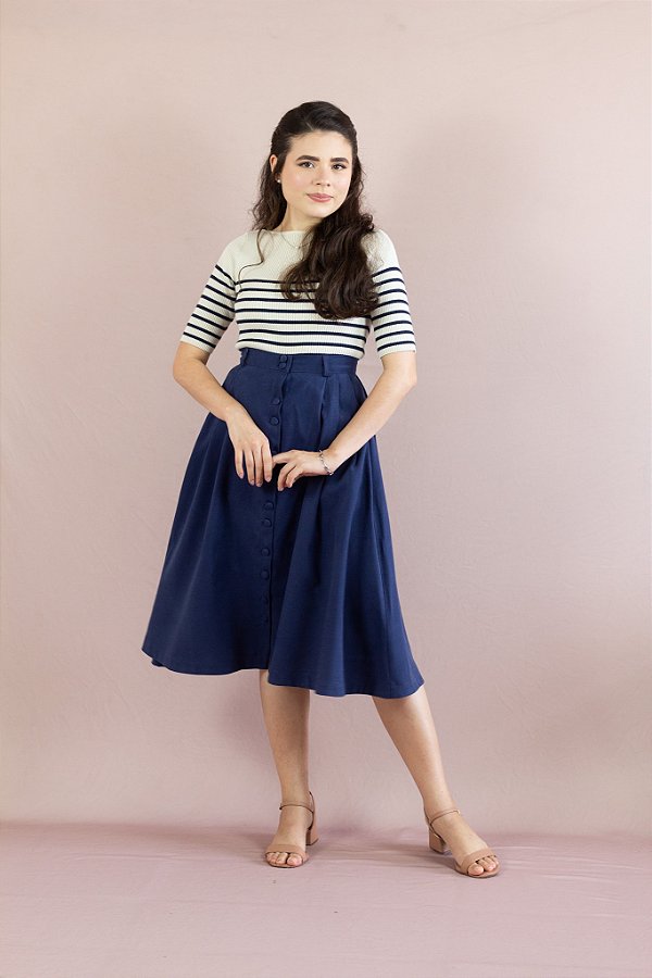 Saia Vintage Marinho