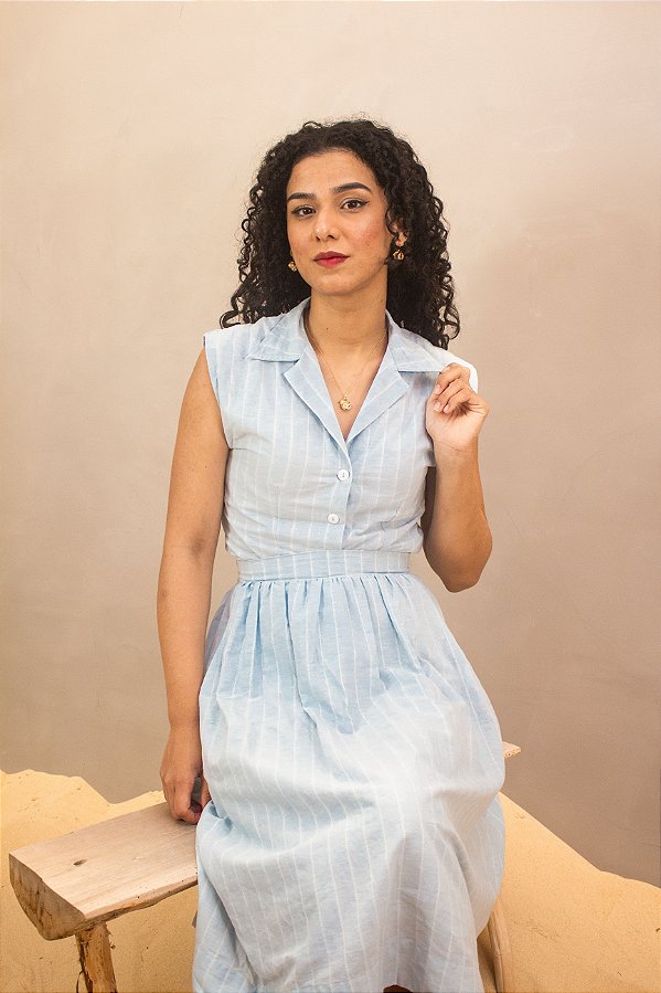 Blusa Kate Gola Esporte com Botões - Azul