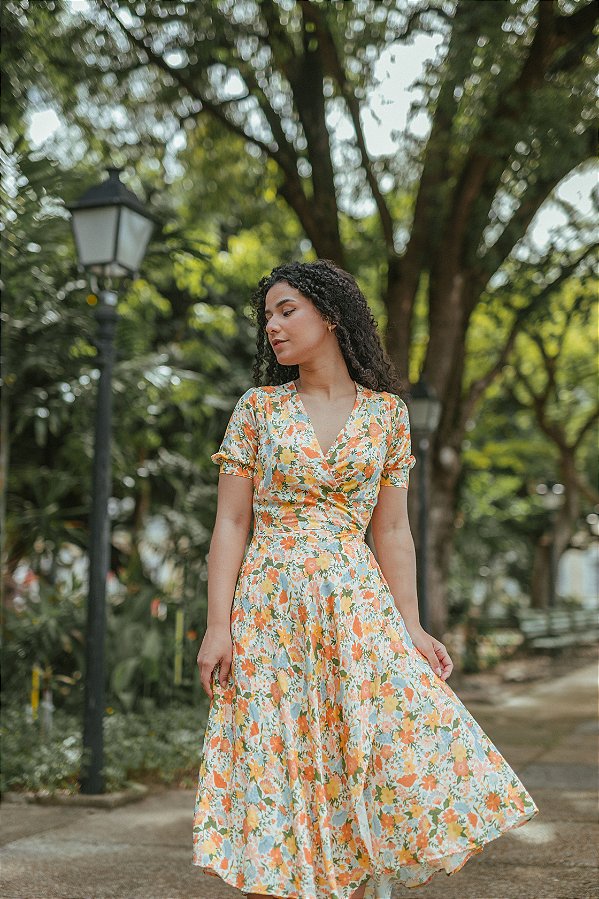 Vestido Flor de Tangerina