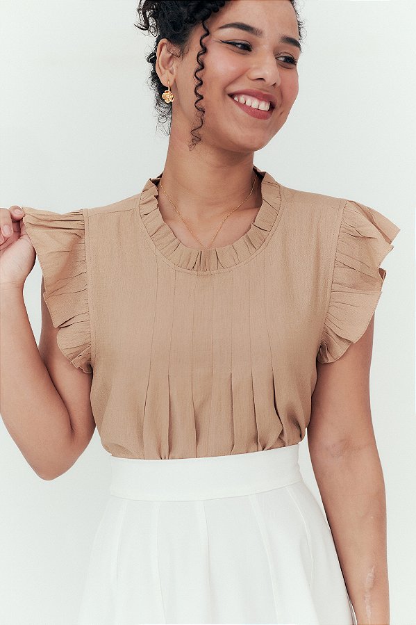 Blusa Camille - Bege
