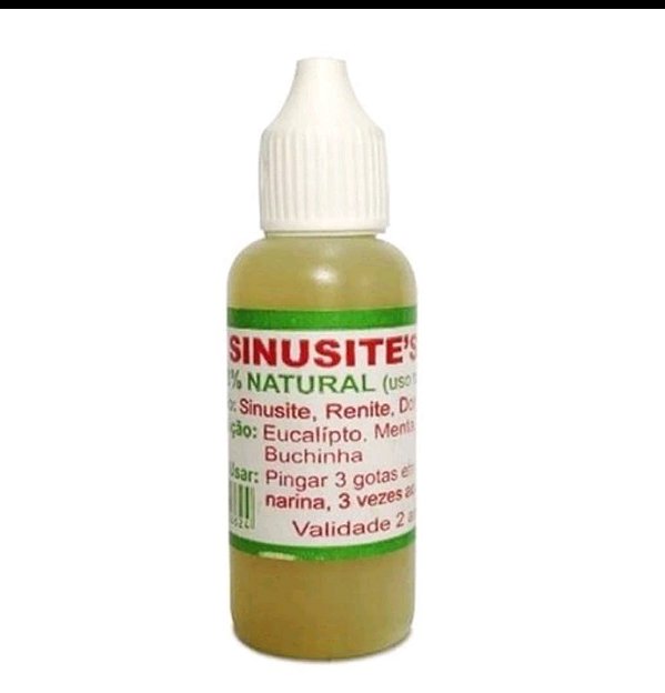 Óleo para Sinusite 100% natural  30ml.