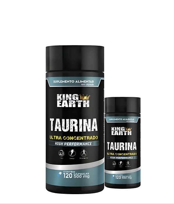 Taurina 500mg – 120 Cápsulas para Desempenho Físico e Energia