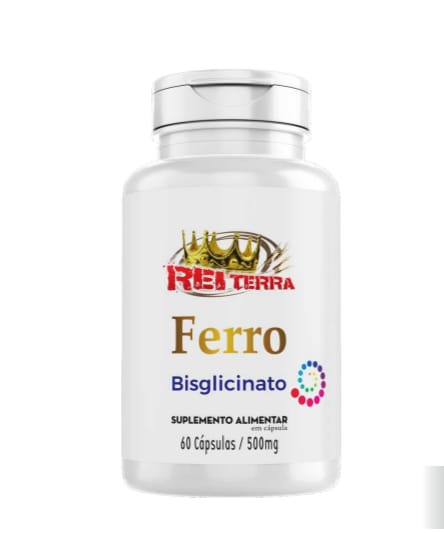 Ferro Bisglicinato 60 Cápsulas de 500mg | Alta Absorção e Energia