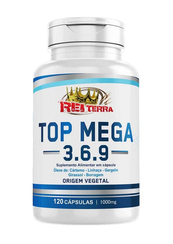 Ômega 3,6 e 9 Top Mega - Óleo Vegetal120 Capsulas de 100mg
