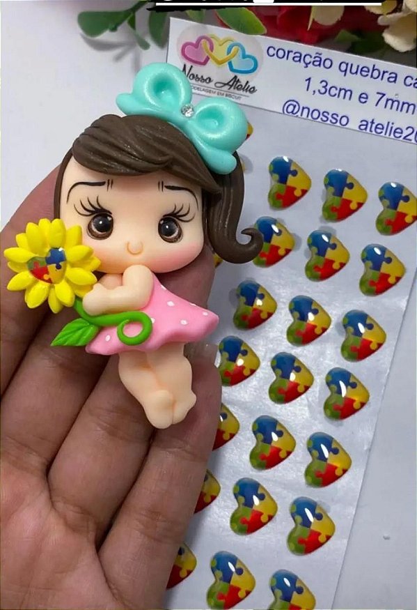 CORAÇÃO QUEBRA CABEÇA - SIMBOLO AUTISMO