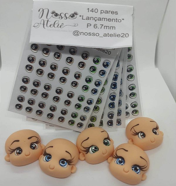 OLHO RESINADO 140 PARES (KIT) - LANÇAMENTO