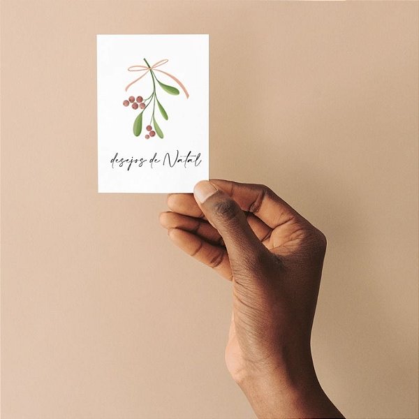 Cartão presenteável Desejos de Natal - modelo abre e fecha
