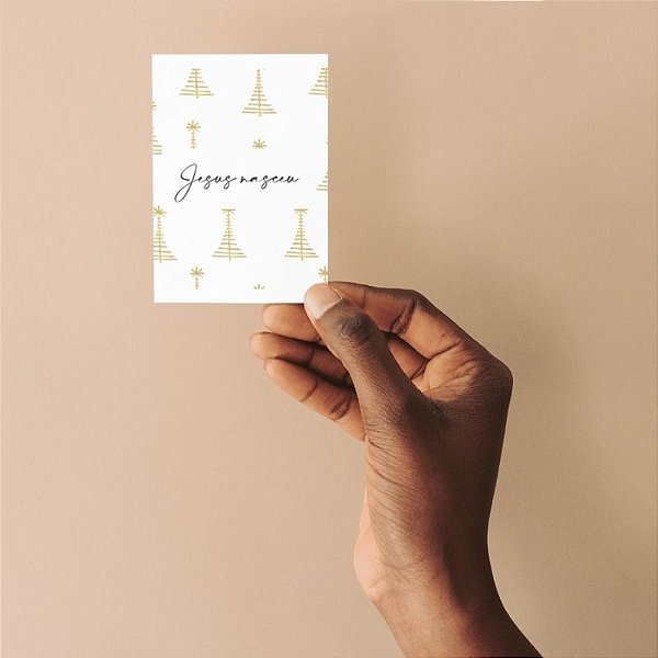 Cartão presenteável Jesus Nasceu - modelo abre e fecha