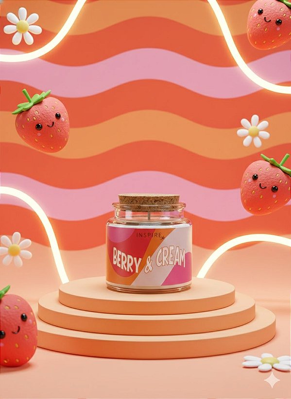 Berry & Cream • 70gr • Vela Dopamina