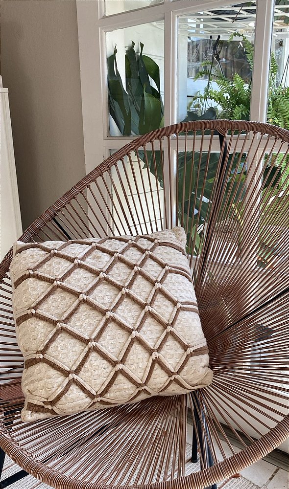 Almofada Trama Natural Com Enchimento