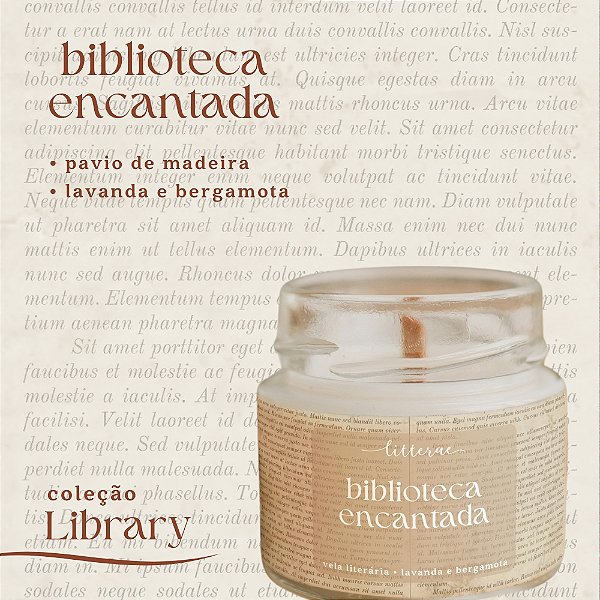 Biblioteca Encantada - 130gr - Vela Litterae