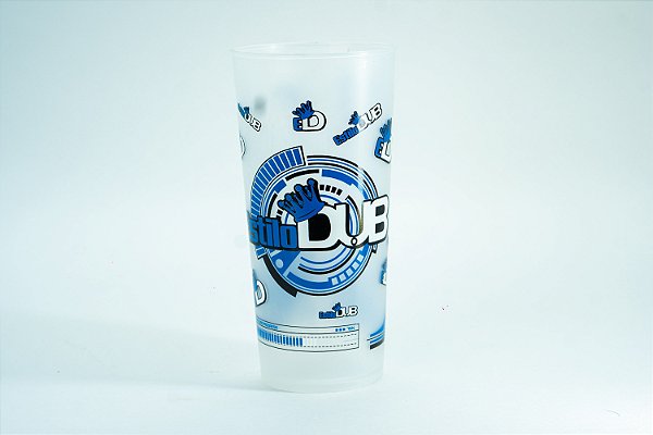 Copo ED Translucido Azul Branco