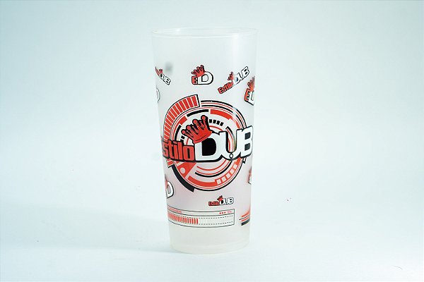 Copo ED Translucido Vermelho Branco