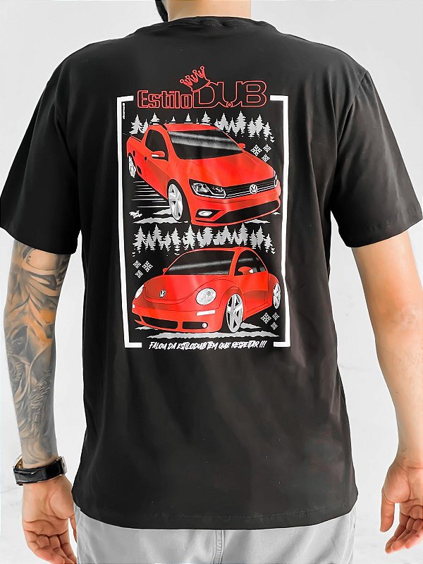 Camiseta Saveiro e New Beetle Preta