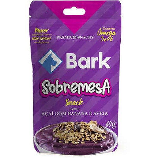 Bark Snack Sobremesa Açaí  com Banana e Aveia 60g
