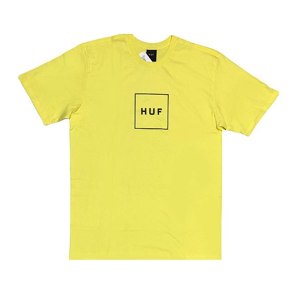 Camiseta Huf Silk Mc EssentialsBox Log Amarelo