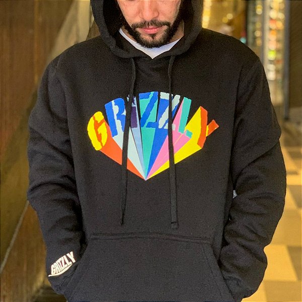 Moletom Grizzly Color Wheel Hoodie Black