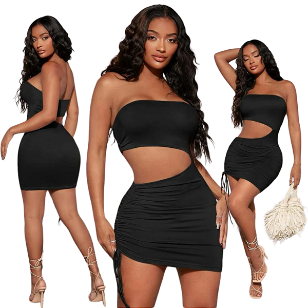 Vestido femenino curto e justo mula manca sexy