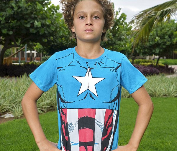 Camisa Super Herói Capitão America
