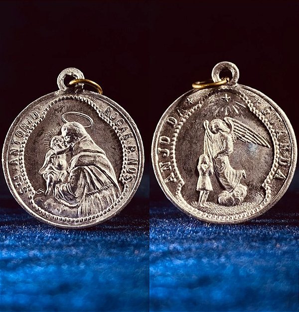Medalha Anjo da Guarda e Santo Antônio