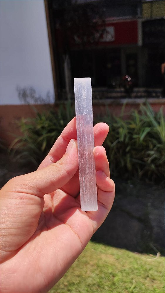 Bastão Selenita Branca l Pedra de Purificação, Clareza e Elevação Espiritual