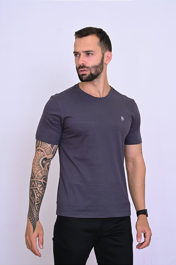Camiseta Básica Cinza