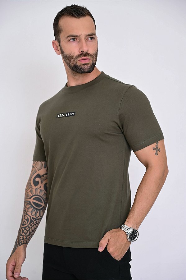 Camiseta Gola Americana Silk Verde