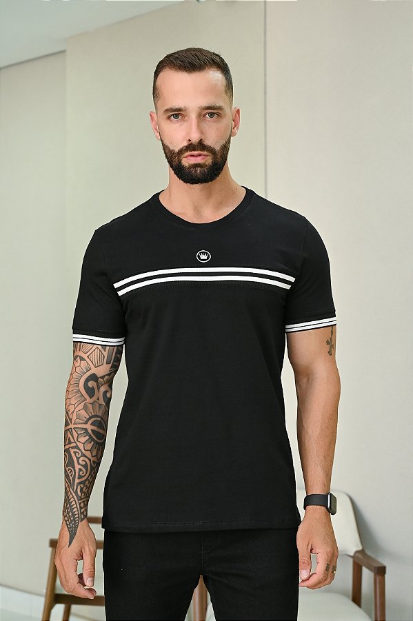 Camiseta Gorgurão Preta