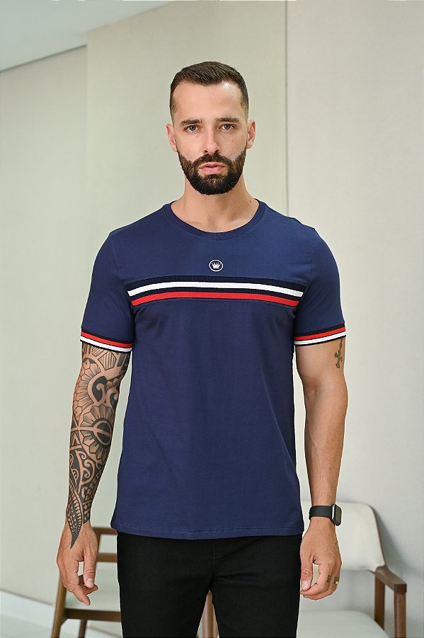 Camiseta Gorgurão Azul