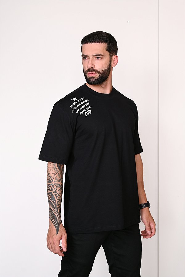 CAMISETA OVERSIZED PRETA SILK PREMIUM