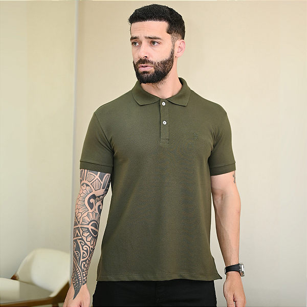 GOLA POLO VERDE MILITAR