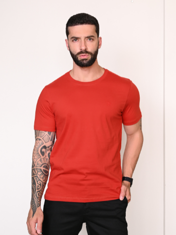 Camiseta Básica Laranja Sepia