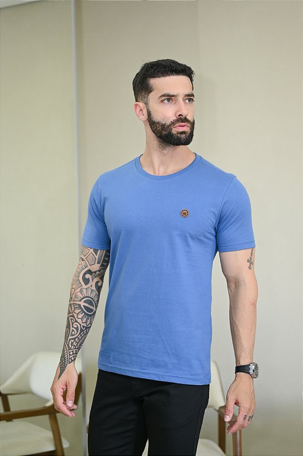 CAMISETA BASICA AZUL JEANS