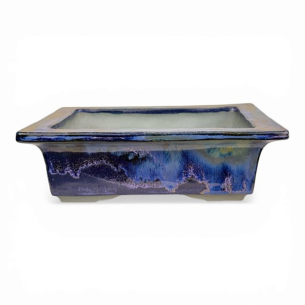 Vaso de Bonsai Retangular Esmaltado Onodera 20,5 X 16 X 5,5 cm