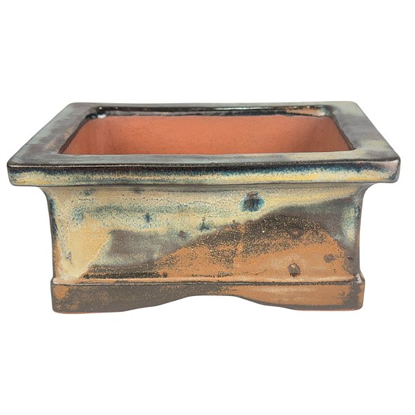 Vaso de Bonsai Retangular Esmaltado Onodera 15 X 12 X 7 cm