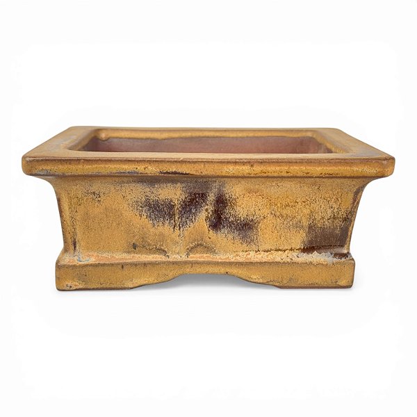 Vaso de Bonsai Retangular Esmaltado Onodera 16 X 12,5 X 5 cm