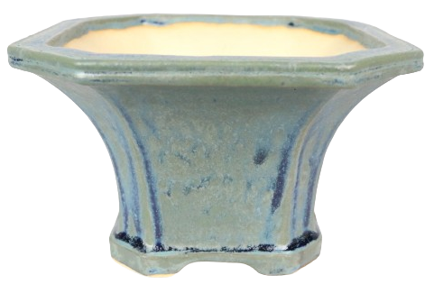 Vaso Para Kengai e Han kengai Octagonal  Esmaltado Onodera 18 X 10,5  cm