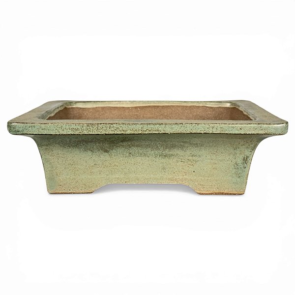 Vaso de Bonsai Retangular Esmaltado Onodera 19,5 X 15,5 X 6 cm
