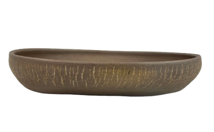 Vaso Oval Fosco  Heloisa Faria 29 X 25 X  6 cm