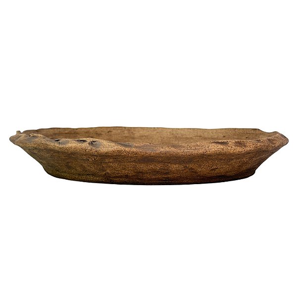 Vaso Redondo Estilo Nanban Pine Cerâmicas 32 X 5 cm