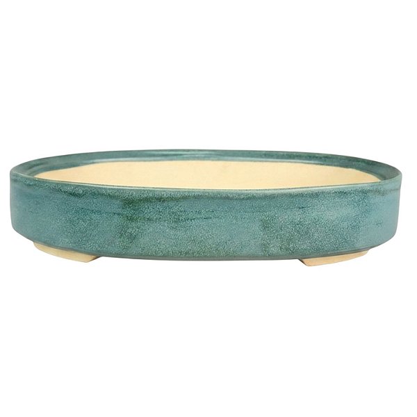 Vaso Bandeja Para Bonsai Oval Esmaltado Pine 27,5 X 21 X 5 cm