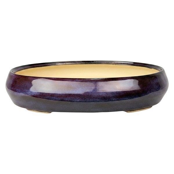 Vaso Para Bonsai Oval Esmaltado Pine 36 X 28,5 X 7 cm
