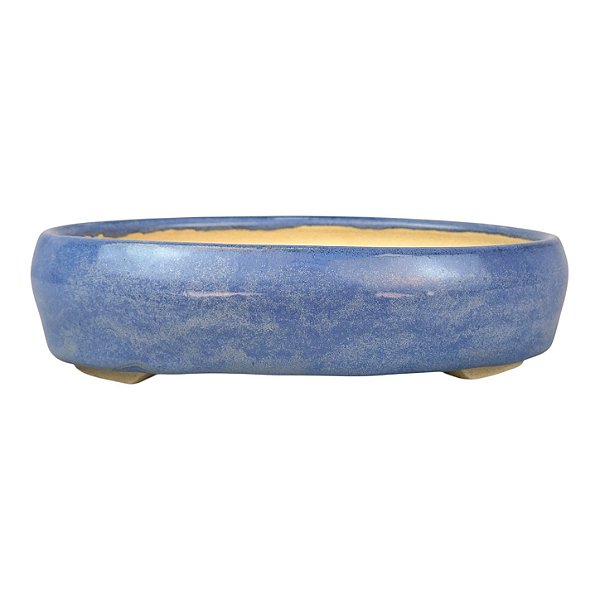 Vaso Para Bonsai Oval Esmaltado Pine 22 X 17 X 5,5 cm