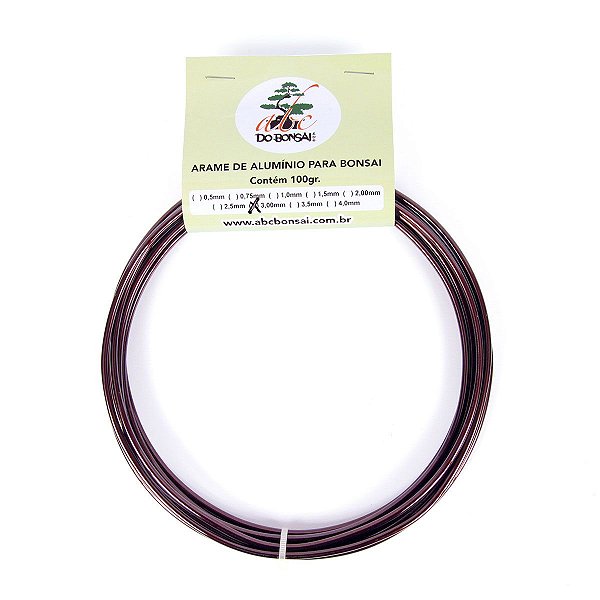 Arame de Alumínio Esmaltado Especial Para Bonsai 3,0 mm
